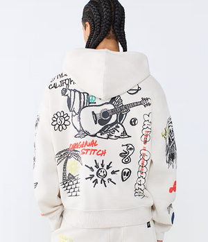 Sketched Logo Boxy Hoodie