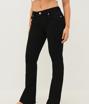 Joey Mid Rise Flap Flare Jean