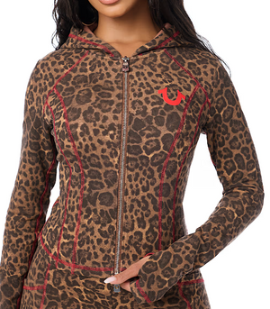 Leopard Baby Terry Zip Hoodie