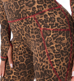 Horseshoe Leopard Baby Terry Bootcut Pants