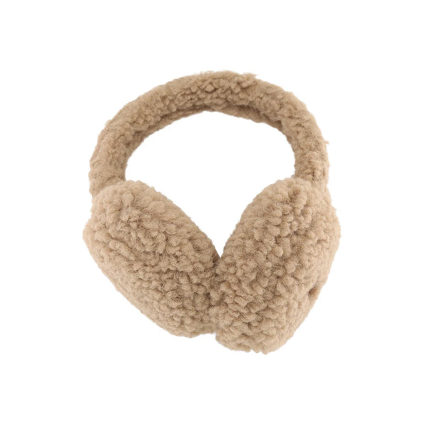 Embroidered Chestnut Sherpa Earmuffs