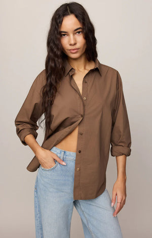 Elevated Poplin Shirt Palo Santo