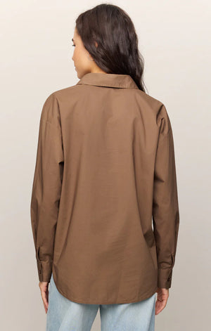 Elevated Poplin Shirt Palo Santo