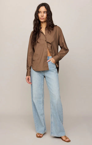Elevated Poplin Shirt Palo Santo