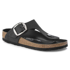 Gizeh Big Buckle Black Oiled Leather