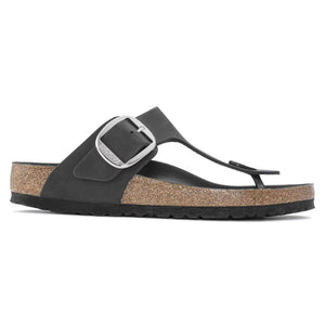 Gizeh Big Buckle Black Oiled Leather