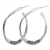OBLONG FLAT POST HOOP EAR