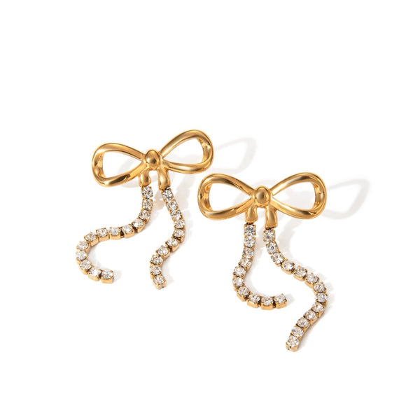 Girlie Bow Dangle Earrings