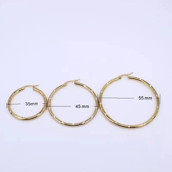 Hey Stud Crystal Hoops