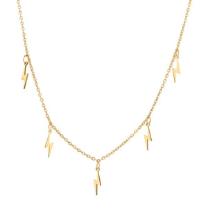 Lightning Bolt Shaker Necklace