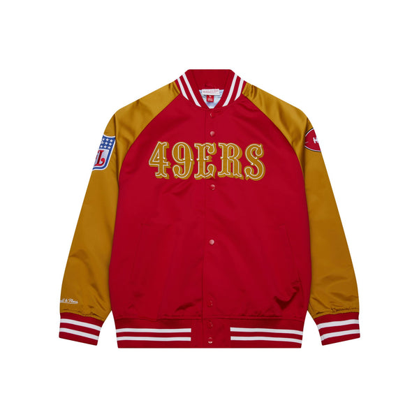 HD Color Block Lightweight Satin Jacket 49ers