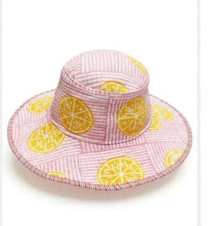Beach Hat- Pink Lemon