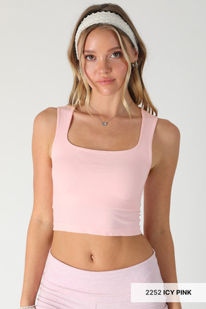 Clean line Square Shirred Top