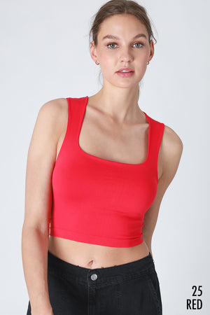 Clean line Square Shirred Top