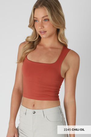 Clean line Square Shirred Top