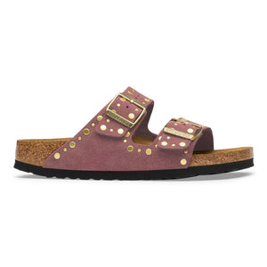 Arizona Rivet Pepper Suede Leather