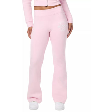 Crystal Mid Rise Big T Bootcut Sweatpant