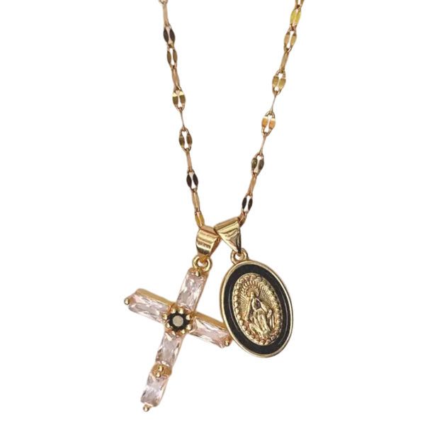 Good Friday Double Charm Pendant Necklace