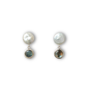 Sydney Labradorite Coin Earrings