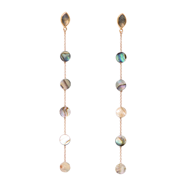 Gwen Tiered Abalone Earrings