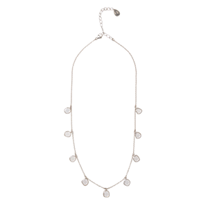 Bezel Wrap Moissanite Slices Necklace