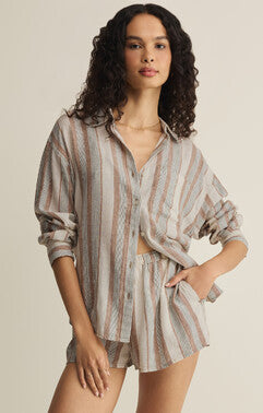 The Perfect Striped Button Up - Island Coconut