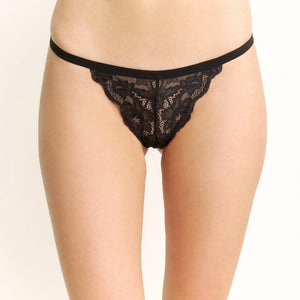 Riot Lace Thong Black