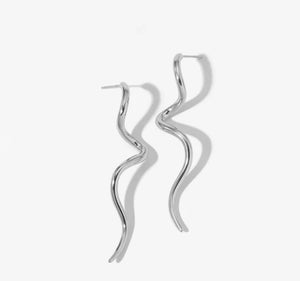 Long Swirl Earrings