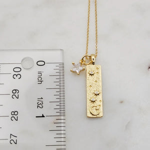 Stars and Moon Bar Necklace