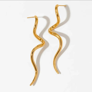 Long Swirl Earrings