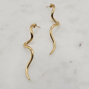 Long Swirl Earrings