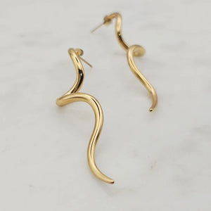 Long Swirl Earrings