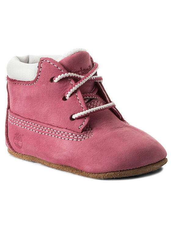 Timberland Pink Lace Up Crib Booties