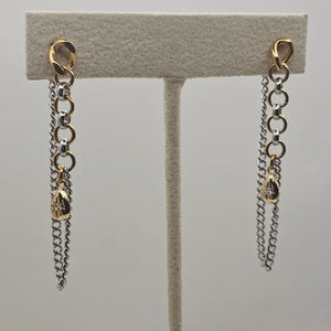 Two Tone Linked Earrings