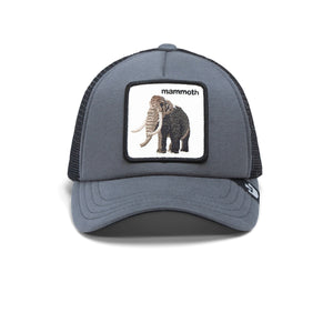 Gray baseball cap with a mammoth patch on the front.