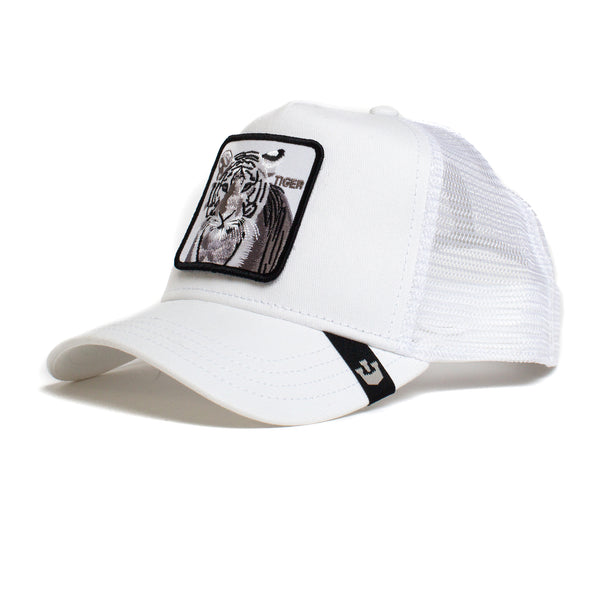 The White Tiger Trucker Hat White