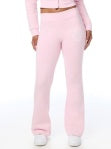 Crystal Mid Rise Big T Bootcut Sweatpant