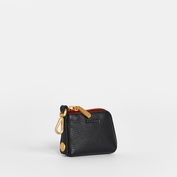 Syd Pouch Black Gold Red Zip