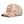 A copper distressed colored baseball cap with a horse patch emblem and the word 