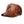 Brown trucker hat with a patch depicting a bird and 