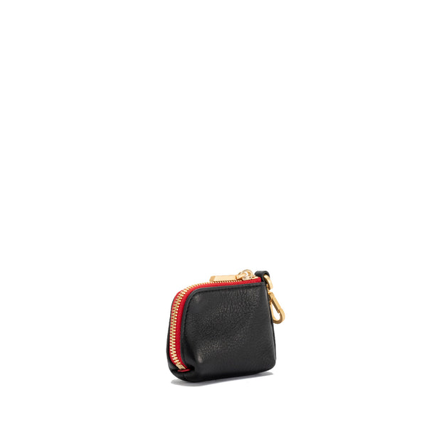 Syd Pouch Black Gold Red Zip