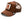 Brown trucker hat with embroidered tiger face and 