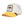 White and yellow baseball cap with embroidered patch reading 