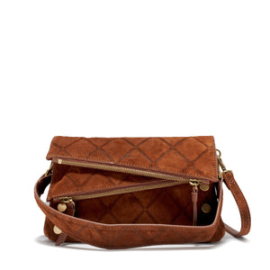 Dillon Small Chocolate Diamond Suede
