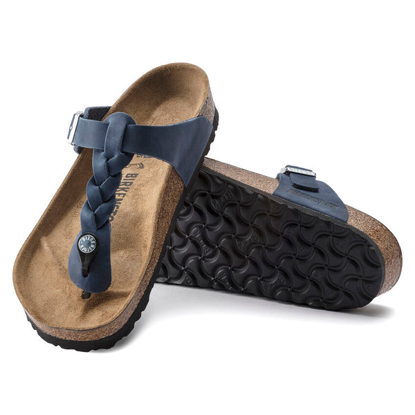 Gizeh Braid Navy Oiled Leather