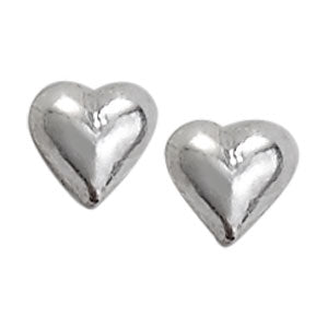 Silver Heart Stud Earring