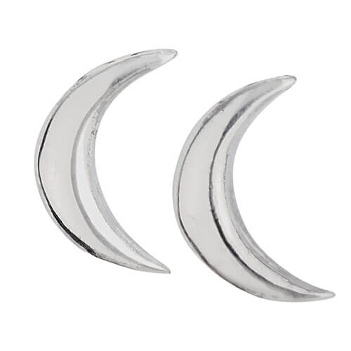 Crescent Moon Stud Earring