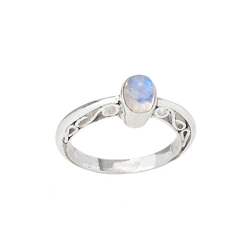 Moonstone Curly Ring