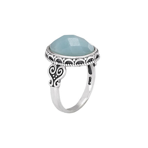 Faceted Amazonite Ring
