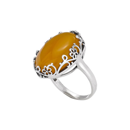 Yellow Agate Ring